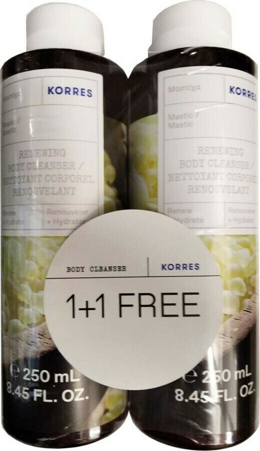 KORRES - Promo Renewing Body Cleanser Mastic Αφρόλουτρο Gel Μαστίχα, 2x250ml