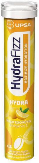 UPSA - Hydrafizz Hydra Ηλεκτρολύτες με γεύση Λεμόνι 16 Αναβράζοντα Δισκία