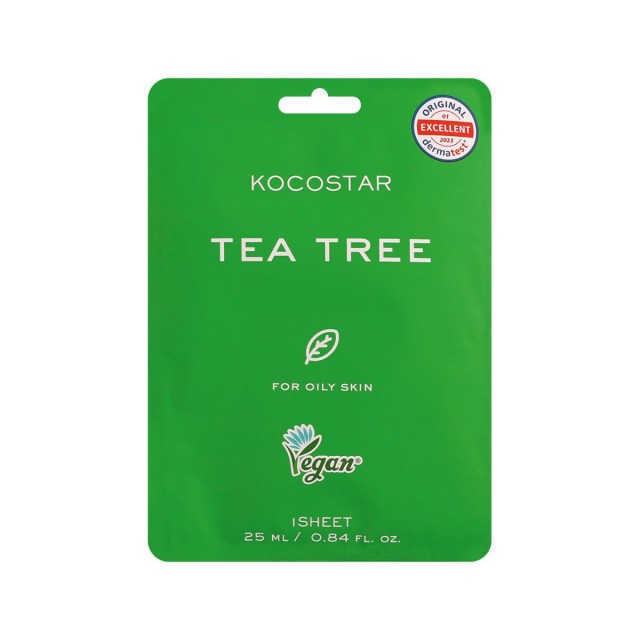 KOCOSTAR - Tea Tree Face Mask - Μάσκα Τόνωσης Προσώπου για Λιπαρές Επιδερμίδες 25ml