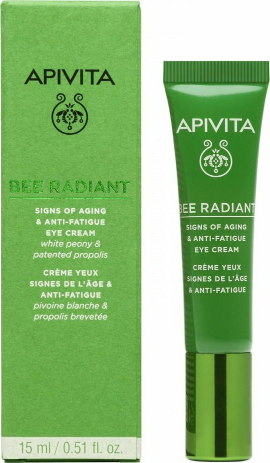 APIVITA - Bee Radiant Κρέμα Ματιών Για Σημάδια Κούρασης Λευκή Παιώνια & Πατενταρισμένη Πρόπολη 15ml