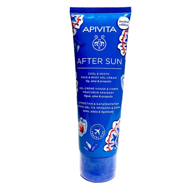 APIVITA - After Sun Limited Edition Travel Size Δροσιστική & Καταπραϋντική Κρέμα Τζελ Για Πρόσωπο & Σώμα 100ml