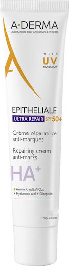 A-DERMA - Epitheliale Ultra Repair HA+ Cream Anti-Marks SPF50+ Επανορθωτική Κρέμα κατά των Σημαδιών 100ml
