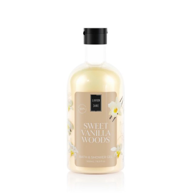LAVISH CARE - Bath & Shower Gel Sweet Vanilla Woods Αφρόλουτρο Με Αρωμα Βανίλια 500ml