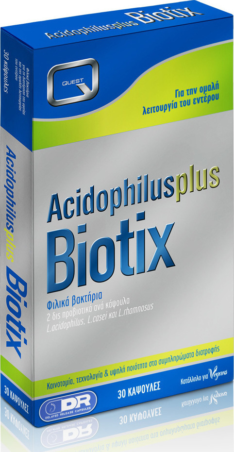 QUEST - Acidophilus Plus Biotix Προβιοτικά για Υγιές Έντερο 30 Κάψουλες