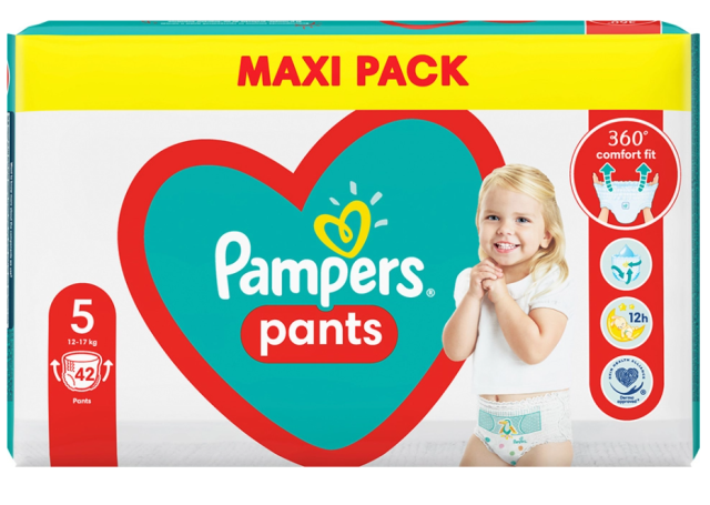 PAMPERS - Pants Jumbo Pack No 5 (12-17Kg) Πάνες - Βρακάκι 42 Πάνες