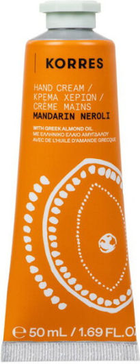 KORRES - Hand Cream Mandarin Neroli Ενυδατική Κρέμα Χεριών με Νότες από Μανταρίνι και άνθη Νερατζιάς 50ml