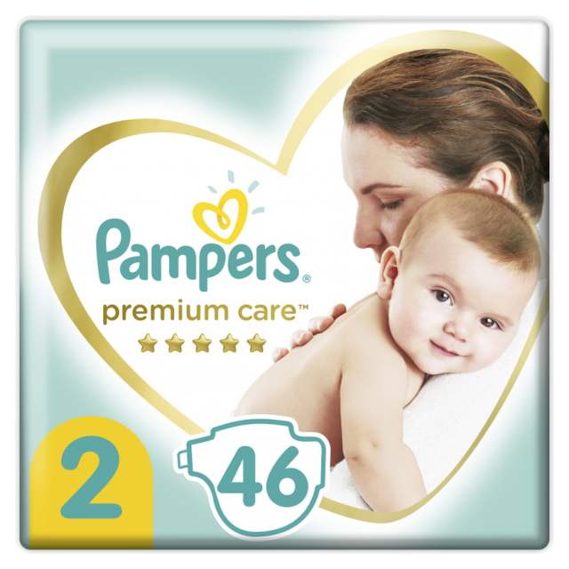 PAMPERS - Premium Care Μέγεθος 2 [4-8 kg] 46 Πάνες