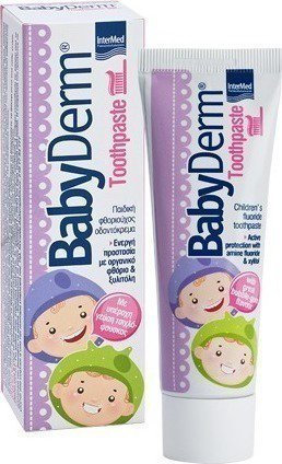 INTERMED - Babyderm Toothpaste Παιδική Οδοντόκρεμα Γεύση Τσιχλόφουσκα 1000ppm 50ml