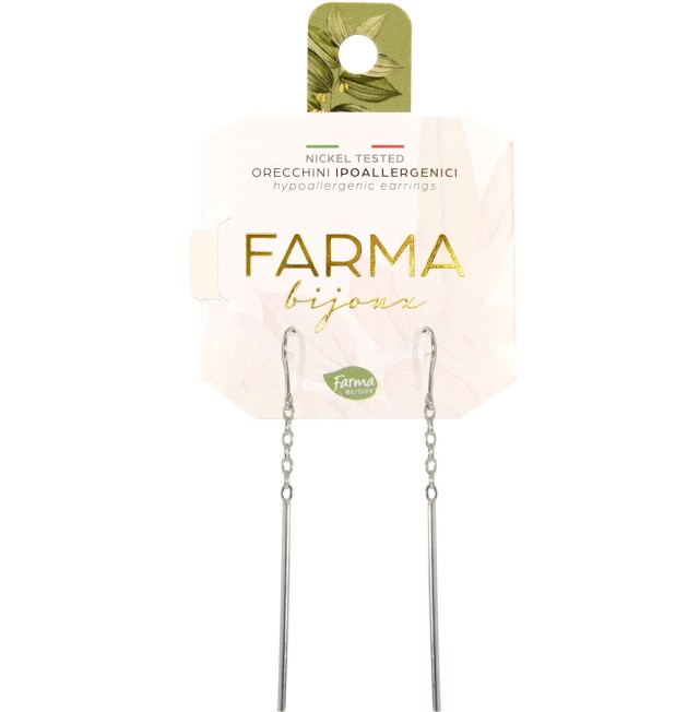 FARMA BIJOUX - Υποαλλεργικά Σκουλαρίκια Ασημί Κρεμαστά 65,0mm (BEPS005) 1 Ζευγάρι