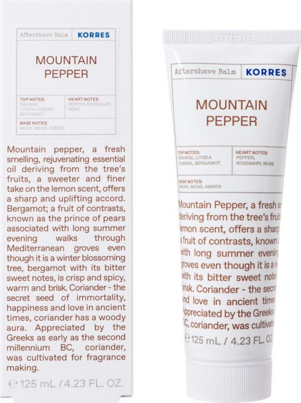 KORRES - Mountain Pepper Aftershave Ενυδατικό Γαλάκτωμα Για Μετά Το Ξύρισμα, 125ml