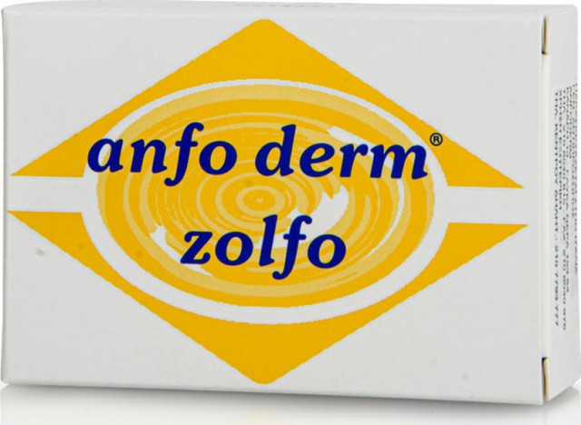 ANFO DERM - Zolfo Στέρεο Σαπούνι για τις Λιπαρές &  Ακνεϊκές Επιδερμίδες, 100 gr