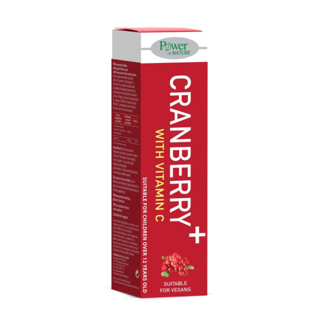 POWER HEALTH - Cranberry Με Βιταμίνη C - Στέβια Συμπλήρωμα Διατροφής 20 Αναβράζοντα Δισκία