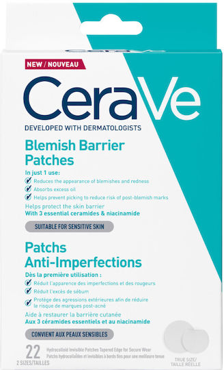 CERAVE - Blemish Barrier Patches - Αυτοκόλλητα Επιθέματα Κατά Των Ατελειών 22τμχ