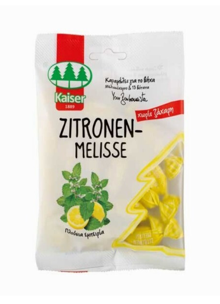 KAISER - Zitronen Melisse Καραμέλες για το Λαιμό με Μελισσόχορτο και 13 Βότανα 60gr
