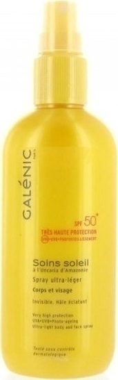 GALENIC - Soins Soleil Spray Ultra Lèger SPF50 Ανάλαφρο Αντηλιακό Σπρέι για Πρόσωπο/Σώμα 125ml