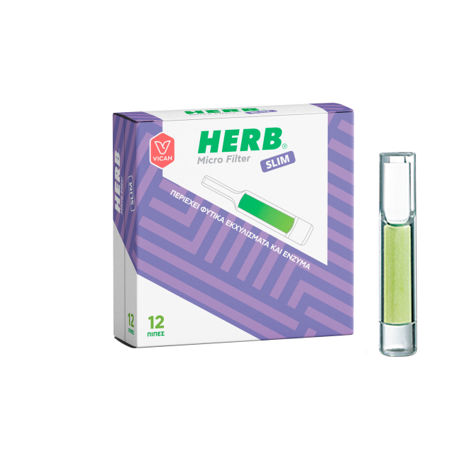 HERB Micro Filter πίπες για Slim τσιγάρο 12τμχ