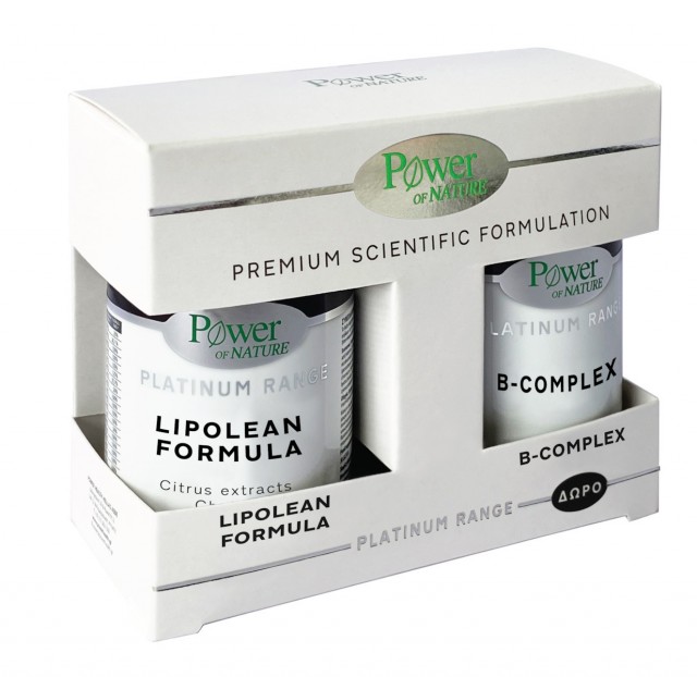 POWER HEALTH - Promo Lipolean Formula, Συμπλήρωμα Διατροφής με Λιποτροπικούς Παράγοντες 60caps & Δώρο B- Complex - 20tabs