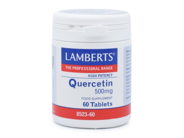 LAMBERTS - Quercetin 500mg, Κερσετίνη Φλαβονοειδές με ισχυρή Αντιοξειδωτική Δράση, 60tabs