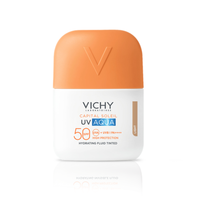 VICHY - Capital Soleil UV Aqua Hydrating Fluid SPF50 Tinted Light  - Αντηλιακό Fluide Προσώπου με Χρώμα 50ml