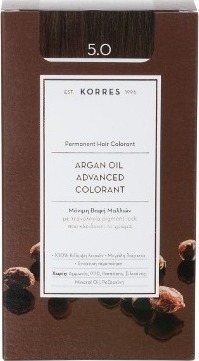 KORRES - Argan Oil Advanced Colorant Βαφή Μαλλιών 5.0 Καστανό Ανοιχτό 50ml