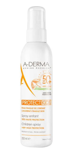 A-DERMA - Protect Kids Spray Παιδικό Αντηλιακό Σπρέι Για Πρόσωπο & Σώμα SPF50+ 200ml