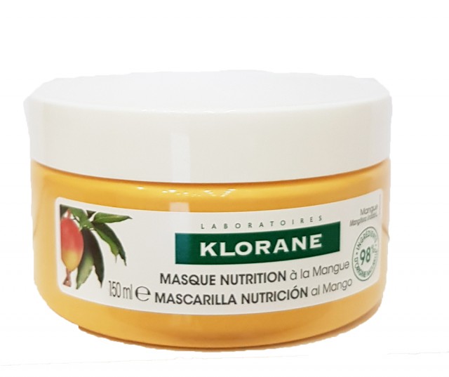 KLORANE - Mango Hair Mask Επανορθωτική Μάσκα Μαλλιών με Βούτυρο Μάνγκο 150ml