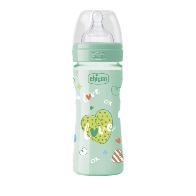 CHICCO - Μπιμπερό Πλαστικό Θηλή Σιλικόνης Unisex 2m + 250ml