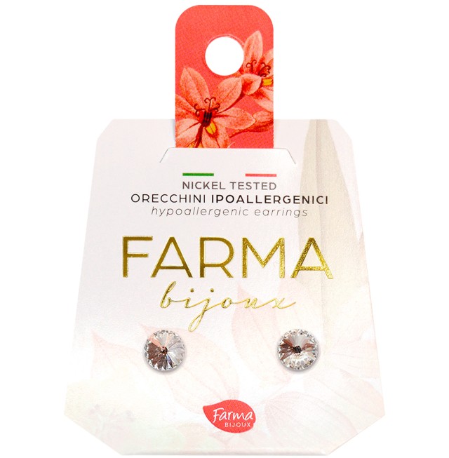 FARMA BIJOUX - Υποαλλεργικά Σκουλαρίκια Κρύσταλλα Στρογγυλά 5,3mm (BE17C01) 1 Ζευγάρι