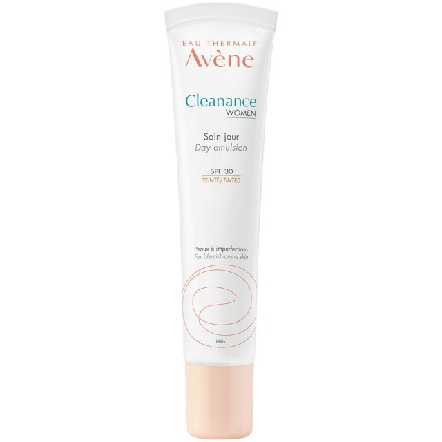 AVENE - Cleanance Women SPF30 Tinted Ενυδατική Κρέμα Ημέρας με Nude Απόχρωση για Ακνεϊκές Επιδερμίδες 40ml