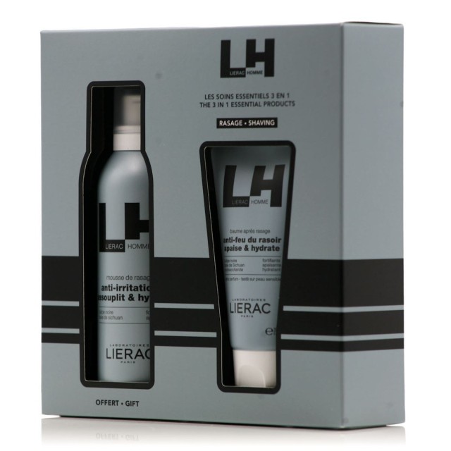 LIERAC - Promo Mousse de Rasage 150ml & Baune Apres Rasage Αφρός Ξυρίσματος & Καταπραϋντικό Balm για μετά το Ξύρισμα 75ml