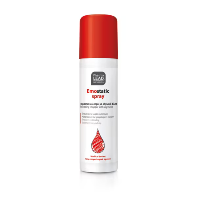 PHARMALEAD - Hemostatic Spray Αιμοστατικό με Φυτικά Εκχυλίσματα Αλόης, Ιπποφαούς, Χαμομηλιού & Καλέντουλας, 60ml