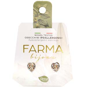 FARMA BIJOUX - Υποαλλεργικά Σκουλαρίκια Κρύσταλλα Καρδιές 6mm (BE33C01) 1 Ζευγάρι