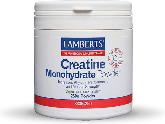 LAMBERTS - Creatine Monohydrate Powder 100% Καθαρή Μικροϊονισμένη Μονοϋδρική Κρεατίνη 250gr