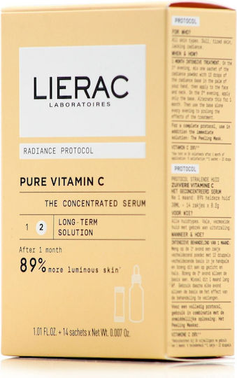 LIERAC - Radiance Protocol - Πρωτόκολλο Λάμψης Ο Συμπυκνωμένος Ορός με Καθαρή Βιταμίνη C 30 ml + 14 σακουλάκια x 0.2 g