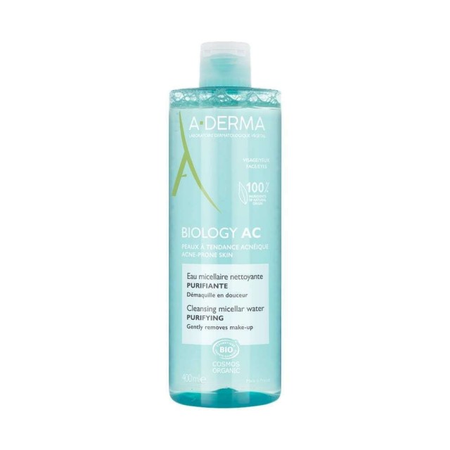 A-DERMA - Micellar Water Καθαρισμού Biology AC για Λιπαρές Επιδερμίδες 400ml