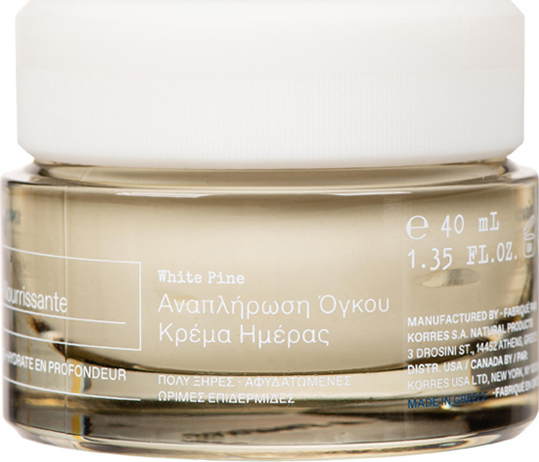 KORRES - White Pine Λευκή Πεύκη Κρέμα Ημέρας για Αναπλήρωση Όγκου Ξηρές - Αφυδατωμένες Επιδερμίδες 40ml