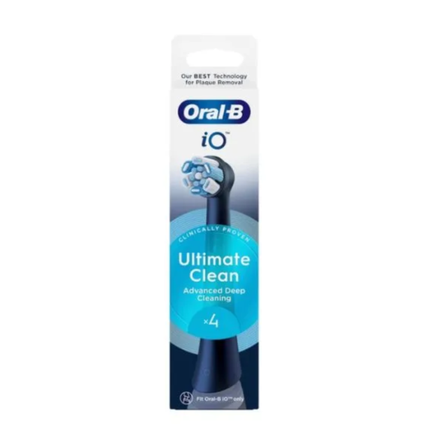 ORAL-B - iO Ultimate Clean Ανταλλακτικές Κεφαλές Ηλεκτρικής Οδοντόβουρτσας Μαύρο Χρώμα 4τμχ