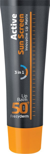 FREZYDERM - Active Sun Screen SPF50+ Αντηλιακό Lip Balm Για Την Προστασία Χειλιών 15ml