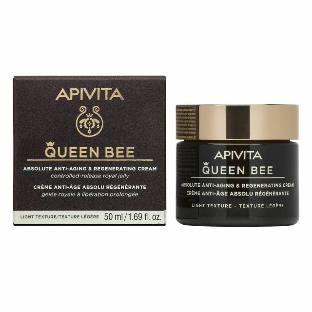 APIVITA - Queen Bee Absolute Anti- Aging & Regenarating Cream Kρέμα Απόλυτης Αντιγήρανσης & Αναγέννησης Ελαφριάς Υφής, 50ml