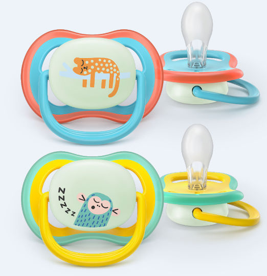 AVENT - Ultra Air Nighttime Ορθοδοντικές Πιπίλες Νυκτός 18m+ Mixed Σχέδια 2τμχ