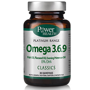 POWER HEALTH - Classics Platinum  Omega 3.6.9, Συμπλήρωμα Για Την Καρδιά - Εγκέφαλο - Όραση 30 Κάψουλες