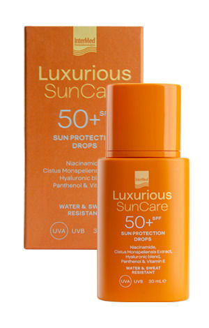 INTERMED - Luxurious SunCare Sun Protection Drops SPF50+ Λεπτόρρευστο Αντηλιακό Προσώπου 30ml
