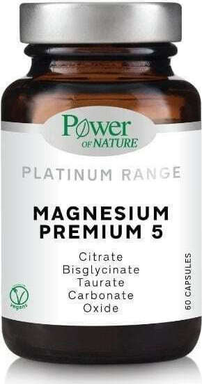 POWER HEALTH - Platinum Magnesium Premium 5 Συμπλήρωμα Διατροφής για το Μυϊκό & Νευρικό Σύστημα, 60caps