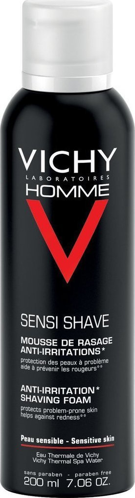 VICHY - Homme Αnti Irritation Shaving Foam Αφρός Ξυρίσματος για Ευαίσθητες Επιδερμίδες 200ml