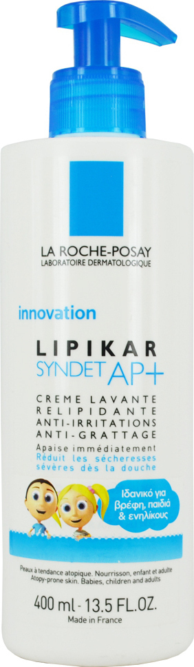 LA ROCHE POSAY - Lipikar Syndet AP+ Κρέμα Καθαρισμού Σώματος Για Δέρμα Με Τάση Ατοπίας 400ml