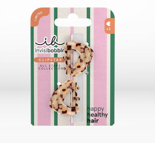 INVISIBOBBLE - Clipstar The Stylish Hair Claw Μίνι Κλάμερ Καφέ 2τμχ