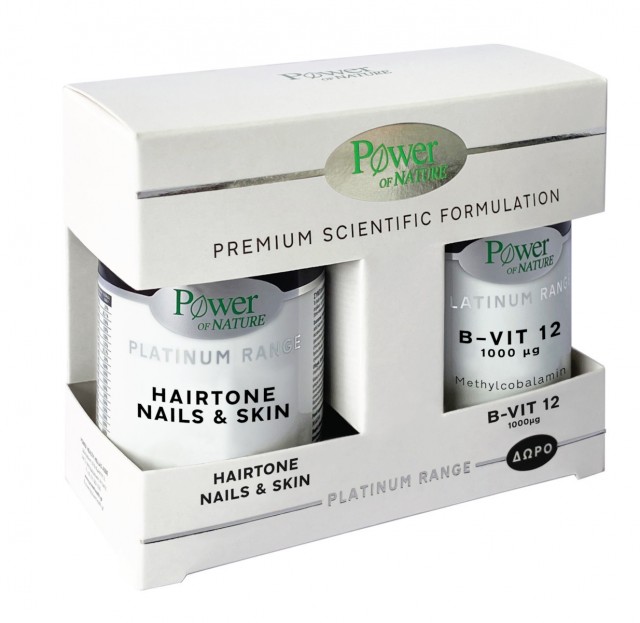 POWER HEALTH - Promo Platinum Range Hairtone Nails & Skin 30caps + Δώρο B12 1000mg 20tabs