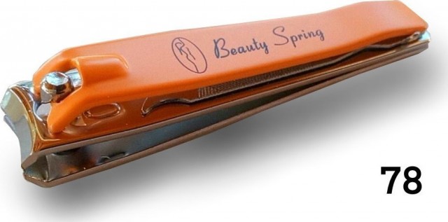 BEAUTY SPRING - 78 Nail Clipper Χρωματιστός Νυχοκόπτης Νίκελ Μεγάλος σε Πορτοκαλί Χρώμα 1τμχ