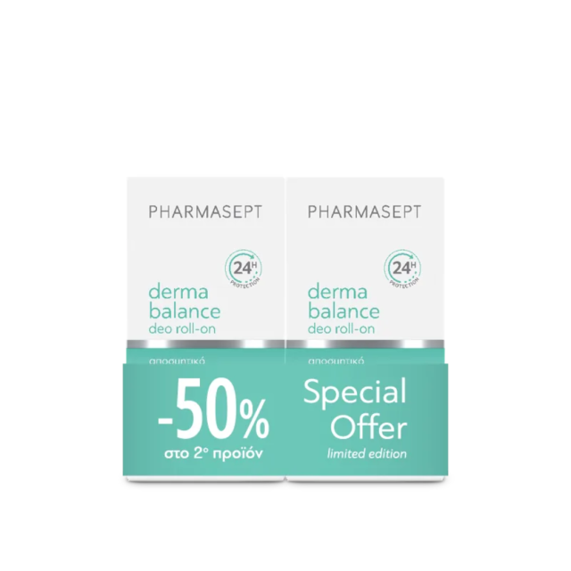 PHARMASEPT - Promo Balance Mild Deo Roll-On 24H Για Ξηρές Επιδερμίδες 50ml+50ml -50% στο 2ο προϊόν