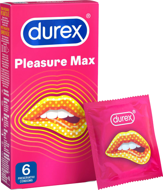 DUREX - Pleasuremax Προφυλακτικά Με Κουκίδες και Ραβδώσεις 6τμχ